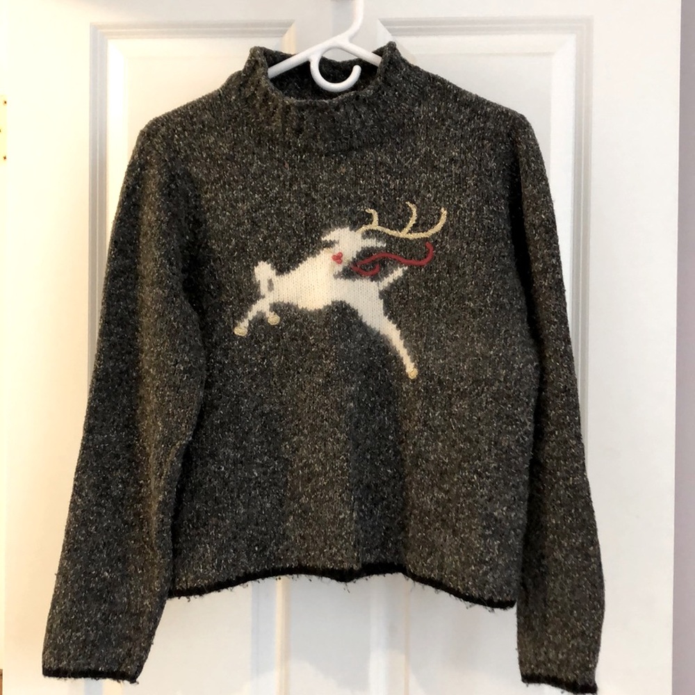 Ladies Reindeer Holiday Sweater